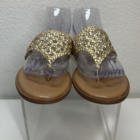 Tommy Bahama MARINA Gold Braided Slide Sandals Size 8.5 - Picture 2 of 7